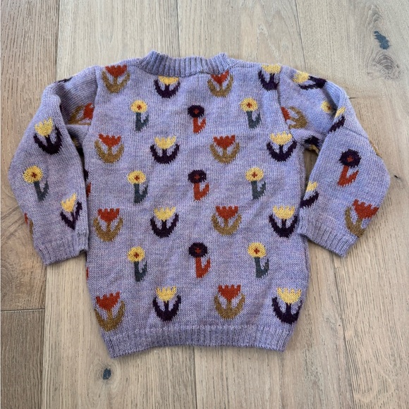 Oeuf Girls Purple wool sweater - Picture 5 of 5